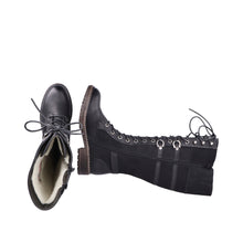 Load image into Gallery viewer, RIEKER - 94632-00 - LACE UP/ZIP LONG BOOT - Black (NEW IN)