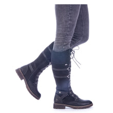 Load image into Gallery viewer, RIEKER - 94632-00 - LACE UP/ZIP LONG BOOT - Black (NEW IN)