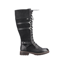 Load image into Gallery viewer, RIEKER - 94632-00 - LACE UP/ZIP LONG BOOT - Black (NEW IN)