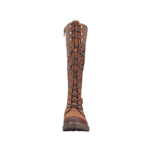 Load image into Gallery viewer, RIEKER - 94732-25 - LACE UP/ZIP KNEE HIGH BOOT (Water Resistant) - Brown