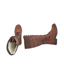 Load image into Gallery viewer, RIEKER - 94732-25 - LACE UP/ZIP KNEE HIGH BOOT (Water Resistant) - Brown