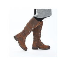Load image into Gallery viewer, RIEKER - 94732-25 - LACE UP/ZIP KNEE HIGH BOOT (Water Resistant) - Brown