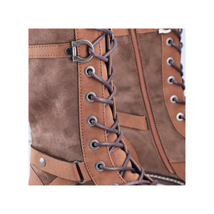 RIEKER - 94732-25 - LACE UP/ZIP KNEE HIGH BOOT (Water Resistant) - Brown