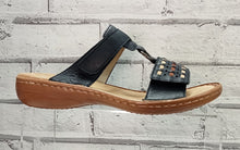 Load image into Gallery viewer, RIEKER - 60842-14 - MULE/SLIP ON 2xSTRAP SANDAL - Navy Multi