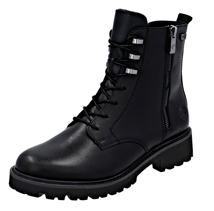 REMONTE - D8656-00 - LACE/ZIP BOOT (Water Resistant) - Black