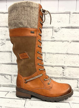 Load image into Gallery viewer, RIEKER - Z0442 - 24 - LACE UP/ZIP MID CALF ANKLE BOOT - Tan