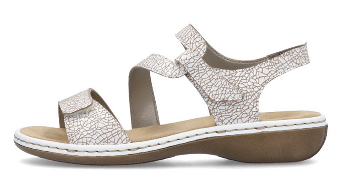 RIEKER - 659C7-81 - SANDAL - White (Beige crackle)