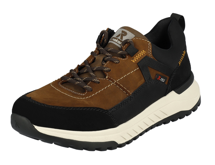 RIEKER - U0100-22 - MENS TRAINER - Brown/Black