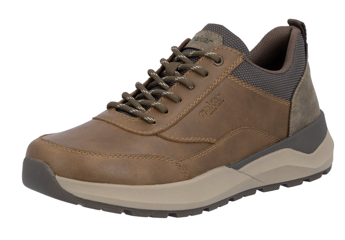 RIEKER - 06000-22 - MENS LACE-UP/ZIP SHOE - Brown