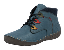 Load image into Gallery viewer, RIEKER - 52544-14 -  LACE UP/ZIP BOOT - Blue multi