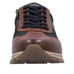 RIEKER - B0507-24 - MENS LACE-UP/ZIP TRAINER/SHOE - Brown multi