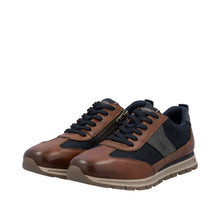 Load image into Gallery viewer, RIEKER - B0507-24 - MENS LACE-UP/ZIP TRAINER/SHOE - Brown multi