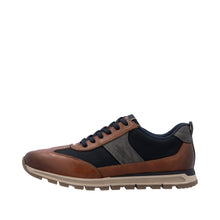 Load image into Gallery viewer, RIEKER - B0507-24 -  LACE-UP/ZIP SHOE - Brown/Navy (NEW IN)
