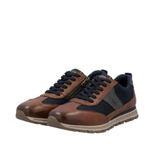 Load image into Gallery viewer, RIEKER - B0507-24 -  LACE-UP/ZIP SHOE - Brown/Navy (NEW IN)