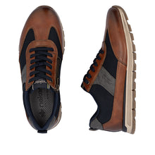 Load image into Gallery viewer, RIEKER - B0507-24 -  LACE-UP/ZIP SHOE - Brown/Navy (NEW IN)
