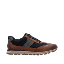 Load image into Gallery viewer, RIEKER - B0507-24 -  LACE-UP/ZIP SHOE - Brown/Navy (NEW IN)