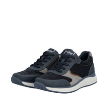 Load image into Gallery viewer, RIEKER - B0606-14- MENS LACE-UP/ZIP SHOE - Navy Multi
