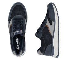 Load image into Gallery viewer, RIEKER - B0606-14- MENS LACE-UP/ZIP SHOE - Navy Multi