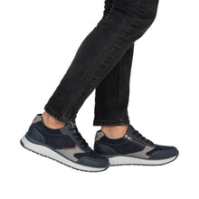 Load image into Gallery viewer, RIEKER - B0606-14- MENS LACE-UP/ZIP SHOE - Navy Multi