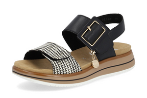 REMONTE - D1J53-02 - SANDAL  - Black/Cream