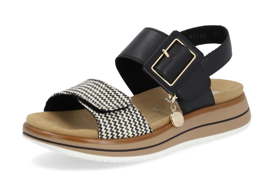 REMONTE - D1J53-02 - SANDAL  - Black/Cream