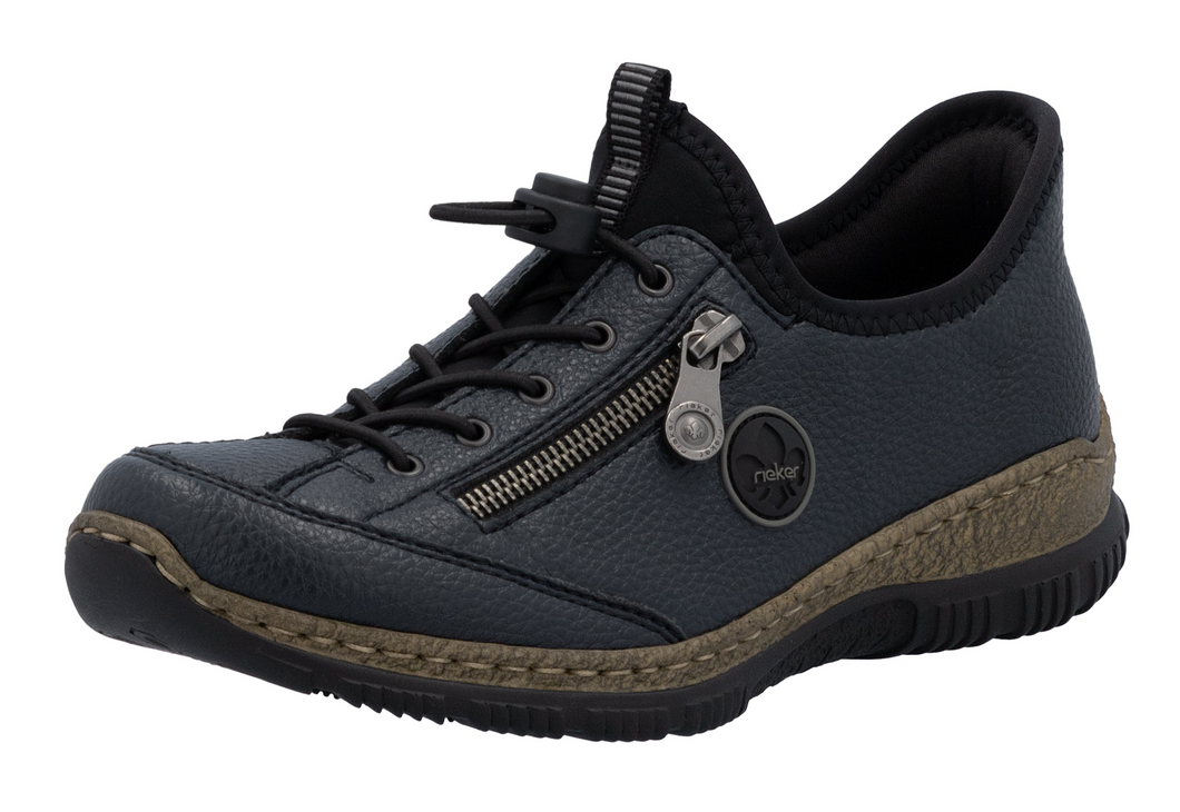 RIEKER - N3267-15 - SLIP ON TRAINER - Blue/Black