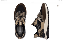 Load image into Gallery viewer, RIEKER - W2501-90 - WEDGE LACE TRAINER -  Brown/Beige (NEW IN)