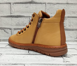 BRISTOL - ZIP/LACE BOOT - MUSTARD