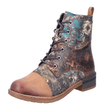 Load image into Gallery viewer, RIEKER - 94611-90 - LACE UP/ZIP ANKLE BOOT (Water Resistant) - Tan multi