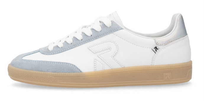 RIEKER - W2200-84 -  LACE UP SNEAKER TRAINER - Blue/White