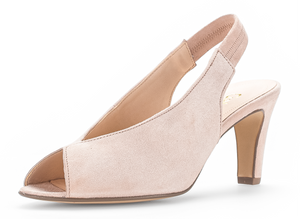 GABOR - 61.800.10 - PEEP TOE SLING BACK SHOE - Suede Leather - Blush