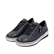 Load image into Gallery viewer, REMONTE - D0700-15 - ZIP/LACE TRAINER/SHOE - Water Resistant - Navy Blue
