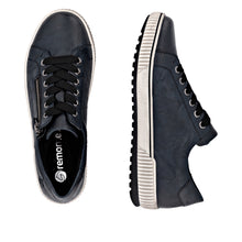 Load image into Gallery viewer, REMONTE - D0700-15 - ZIP/LACE TRAINER/SHOE - Water Resistant - Navy Blue