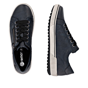 REMONTE - D0700-15 - ZIP/LACE TRAINER/SHOE - Water Resistant - Navy Blue