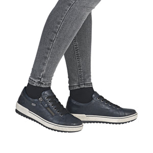 REMONTE - D0700-15 - ZIP/LACE TRAINER/SHOE - Water Resistant - Navy Blue