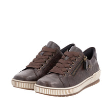 Load image into Gallery viewer, REMONTE - D0700-25 - ZIP/LACE SHOE - Water Resistant - Brown  (NEW IN)