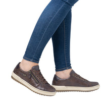 Load image into Gallery viewer, REMONTE - D0700-25 - ZIP/LACE SHOE - Water Resistant - Brown  (NEW IN)