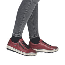 Load image into Gallery viewer, REMONTE - D0700-36 - ZIP/LACE TRAINER/SHOE - Water Resistant - Red