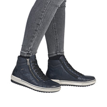 Load image into Gallery viewer, REMONTE - D0772-15 - ZIP/LACE BOOT - Water Resistant - Navy Blue