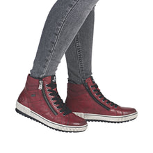Load image into Gallery viewer, REMONTE - D0772-36 - ZIP/LACE BOOT - Water Resistant - Red