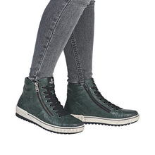 Load image into Gallery viewer, REMONTE - D0772-54 - ZIP/LACE BOOT - Water Resistant - Olive/Peacock
