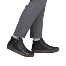 Load image into Gallery viewer, REMONTE - D0783-00 - 2-ZIP ANKLE BOOT (Water Resistant) Black (NEW IN)