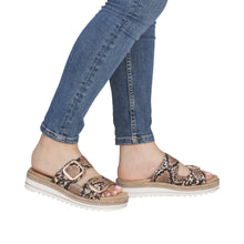 Load image into Gallery viewer, REMONTE - D0Q66-25 - MULE SANDAL -  Brown Snake print