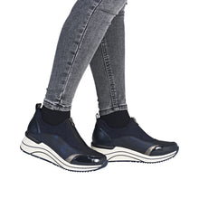 Load image into Gallery viewer, REMONTE - D0T08-14 - WEDGE SNEAKER/TRAINER - Blue Combi