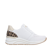 Load image into Gallery viewer, REMONTE - D0T10-82 - LACE UP/ZIP TRAINER - White/Gold/Print