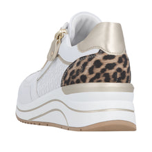 Load image into Gallery viewer, REMONTE - D0T10-82 - LACE UP/ZIP TRAINER - White/Gold/Print