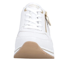 Load image into Gallery viewer, REMONTE - D0T10-82 - LACE UP/ZIP TRAINER - White/Gold/Print