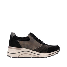 Load image into Gallery viewer, REMONTE - D0T23-03 - WEDGE SNEAKER/TRAINER - Black/Bronze (NEW IN)