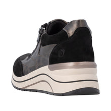 Load image into Gallery viewer, REMONTE - D0T23-03 - WEDGE SNEAKER/TRAINER - Black/Bronze (NEW IN)