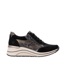 Load image into Gallery viewer, REMONTE - D0T23-03 - WEDGE SNEAKER/TRAINER - Black/Bronze (NEW IN)